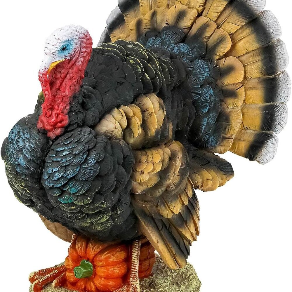 QM2373100 North American Turkey Statue,full color,Small